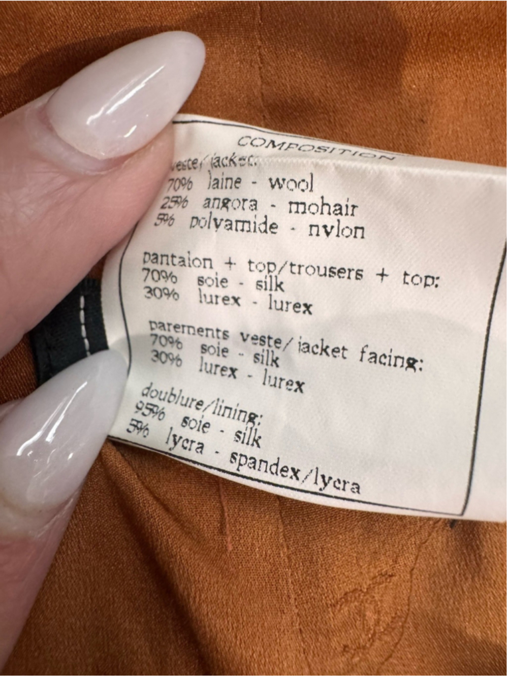 Authentic Chanel Runway 3 Pc Ensemble Coat Top Pants Silk Lurex France 42 - Picture 13 of 15